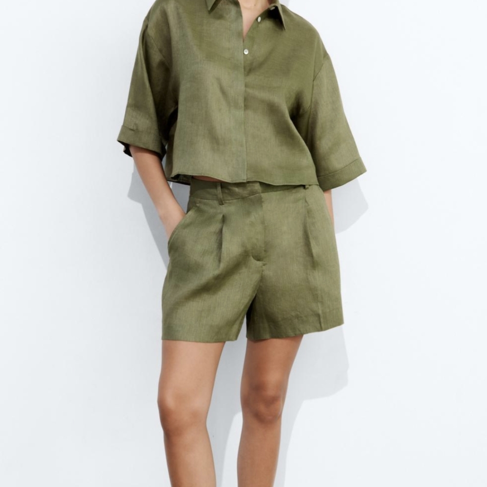 Zara linen shorts